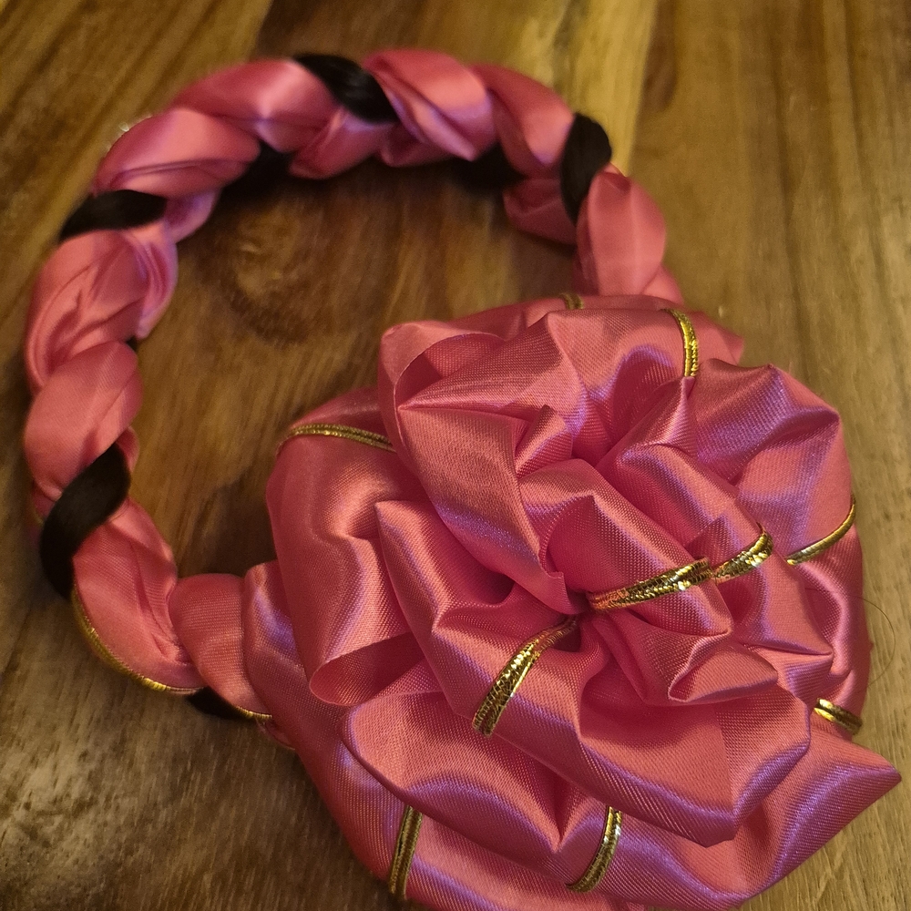 Elegant Pink Satin Headband